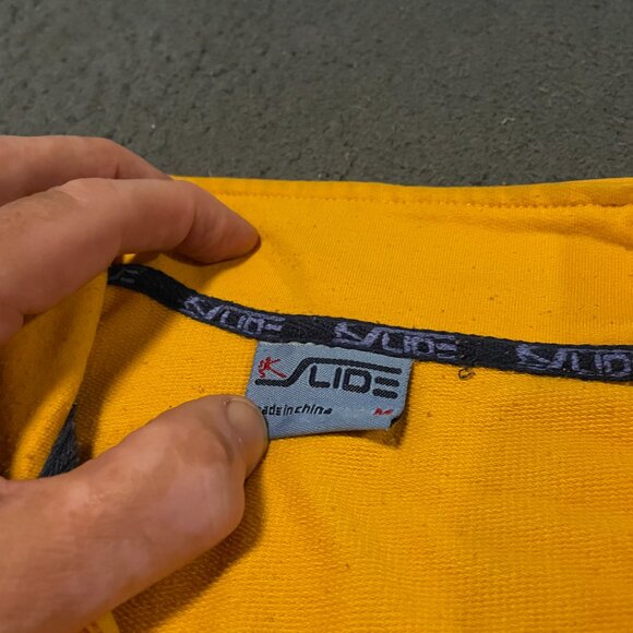 SLIDE YELLOW / Gold  Retro Style Track Suit jacket - Picture 6 of 7